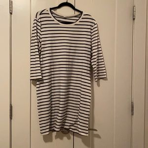 Black and white stripped dress